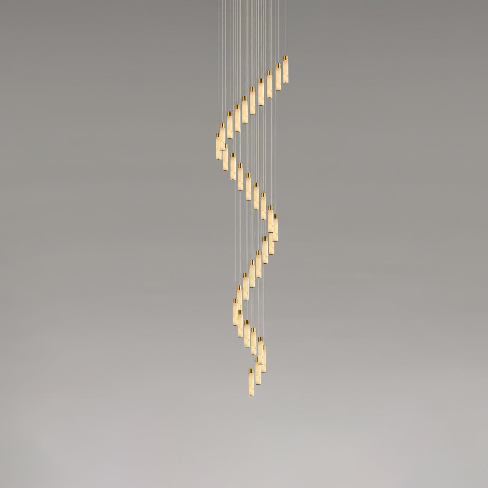 Aurelia Alabaster Chandelier Staircase