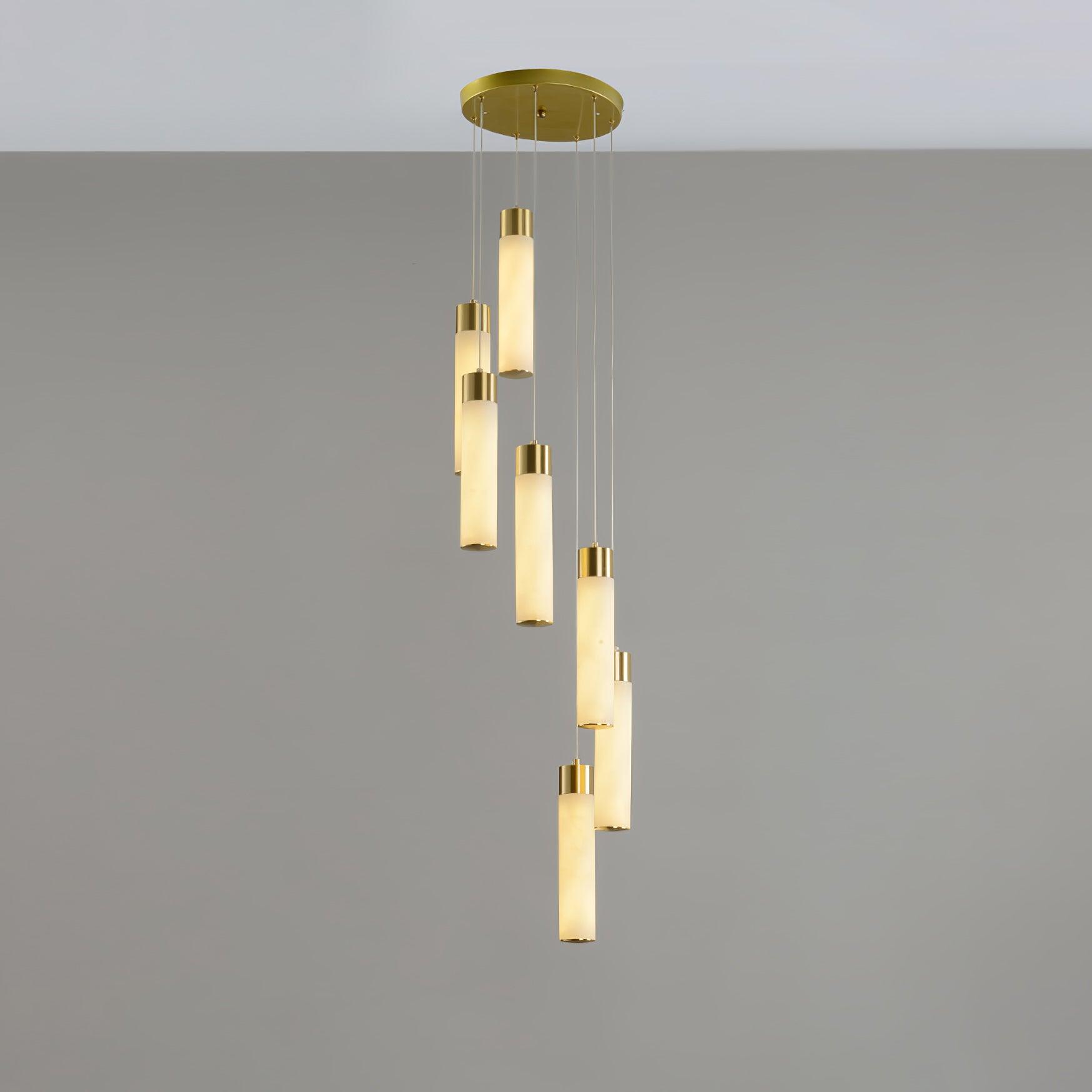 Aurelia Alabaster Chandelier Staircase
