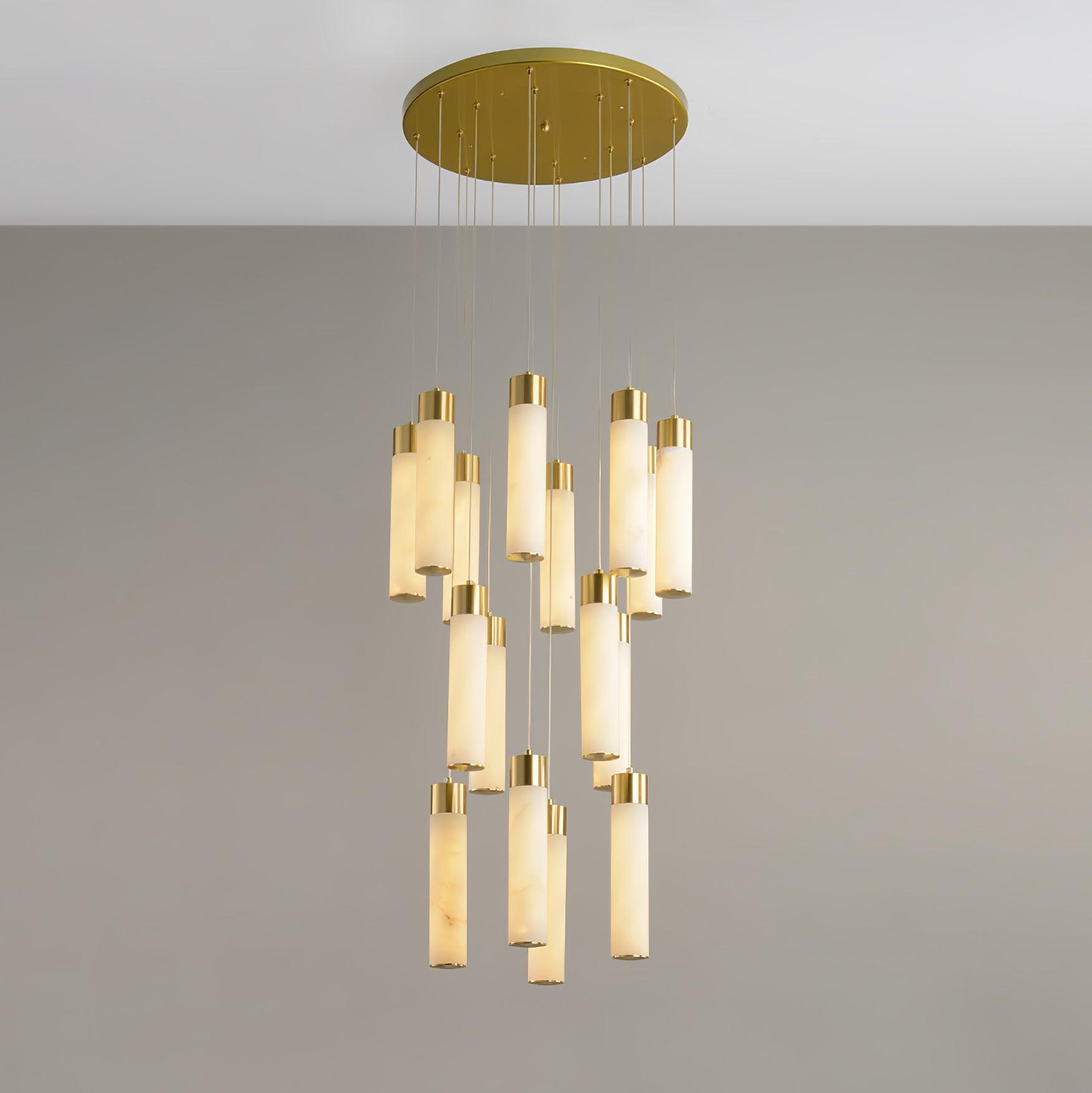 Aurelia Alabaster Chandelier Staircase