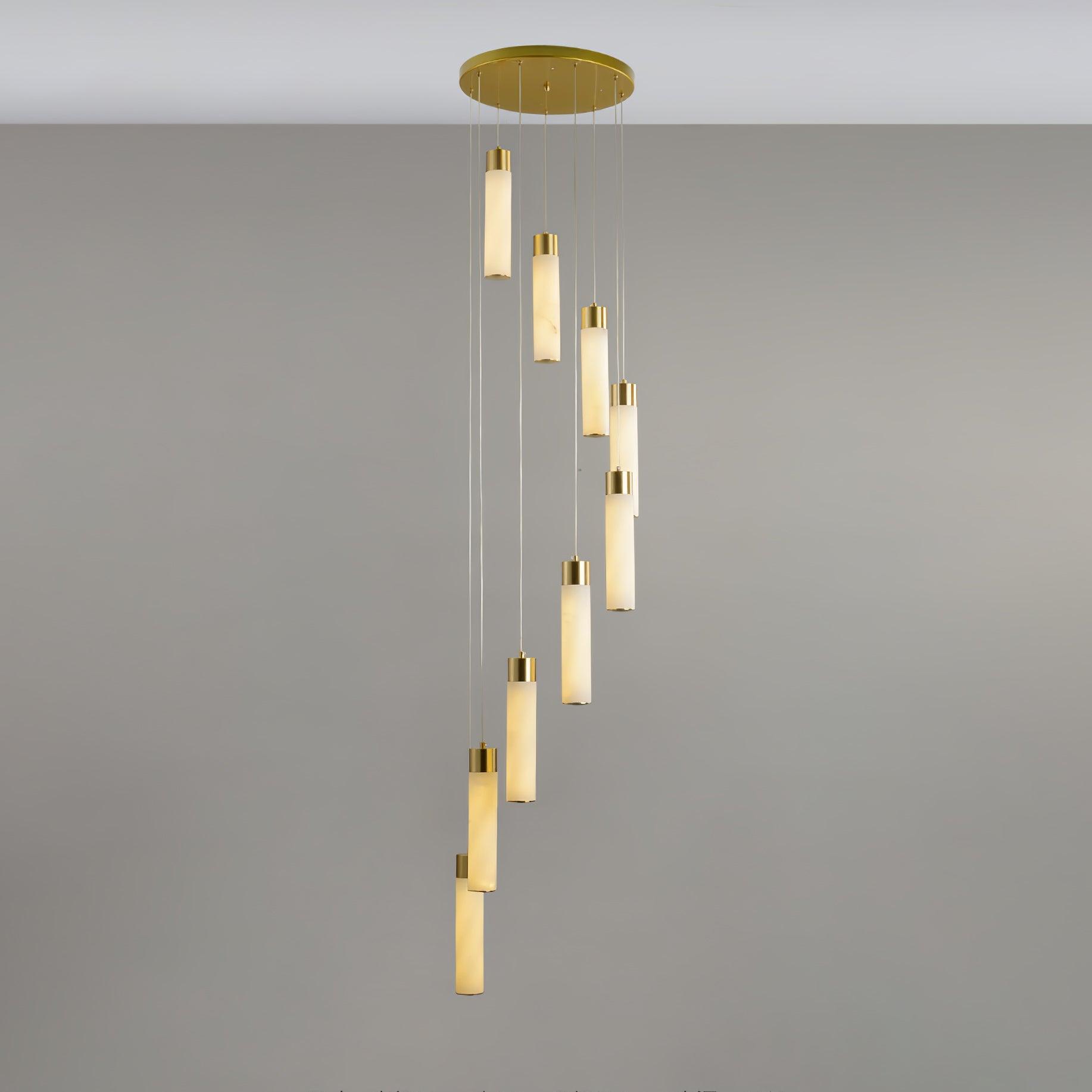Aurelia Alabaster Chandelier Staircase