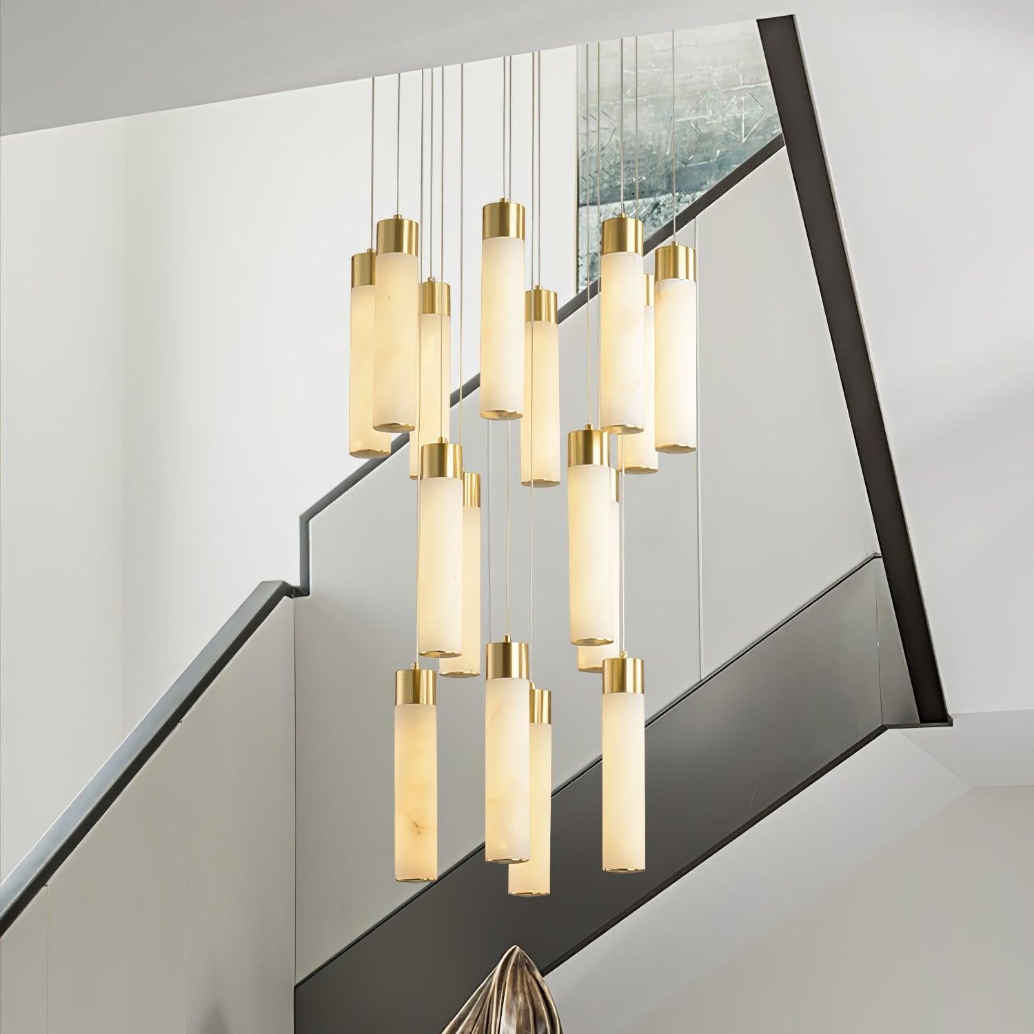 Aurelia Alabaster Chandelier Staircase