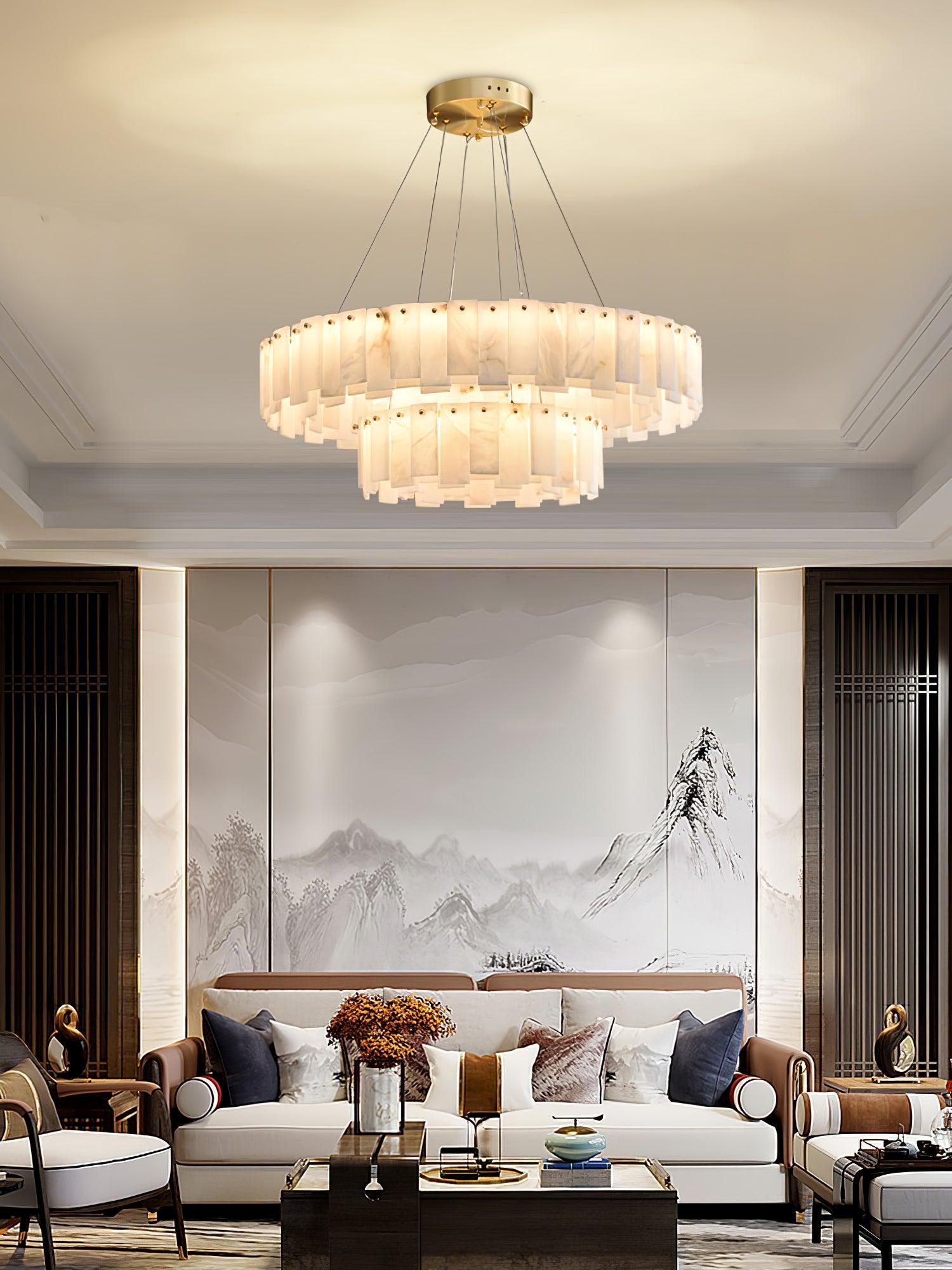 Vodore Alabaster Pendant Light Chandelier - Letslighting