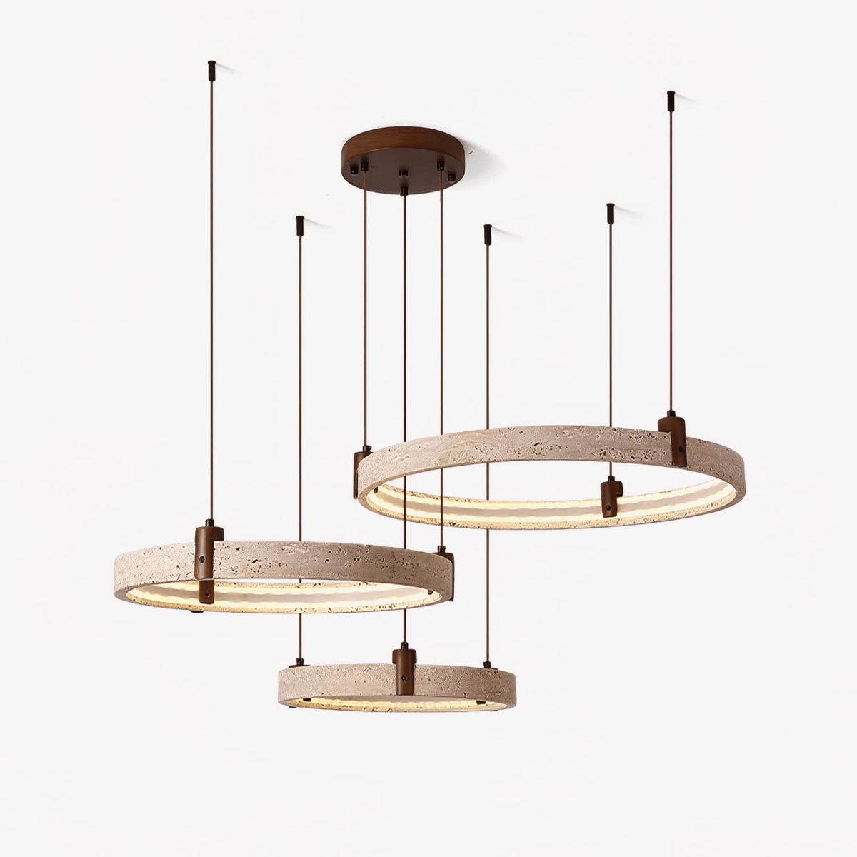 Chandelier Travertine Contemporary Dining Room | Letslighting