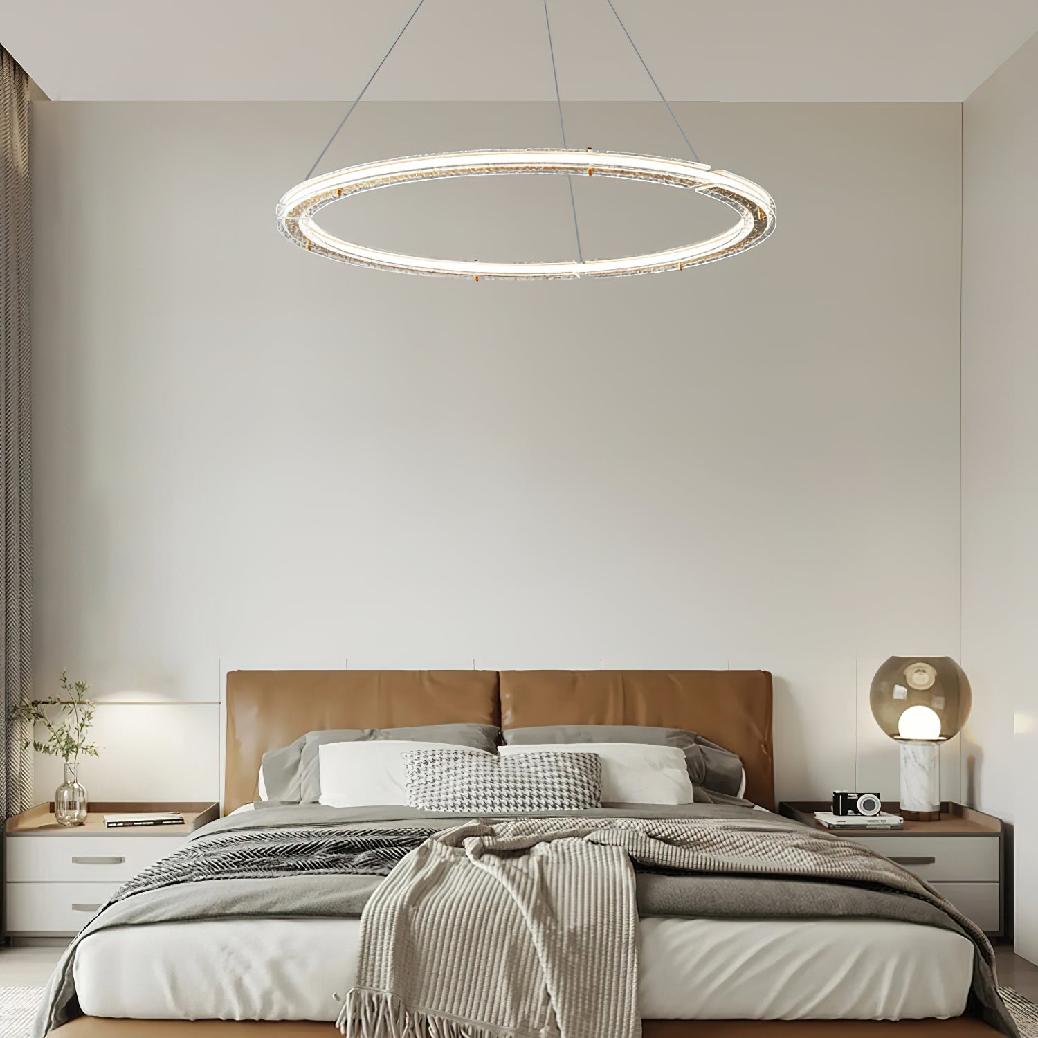 Lunara Dual-Ring Crystal Chandelier - Letslighting