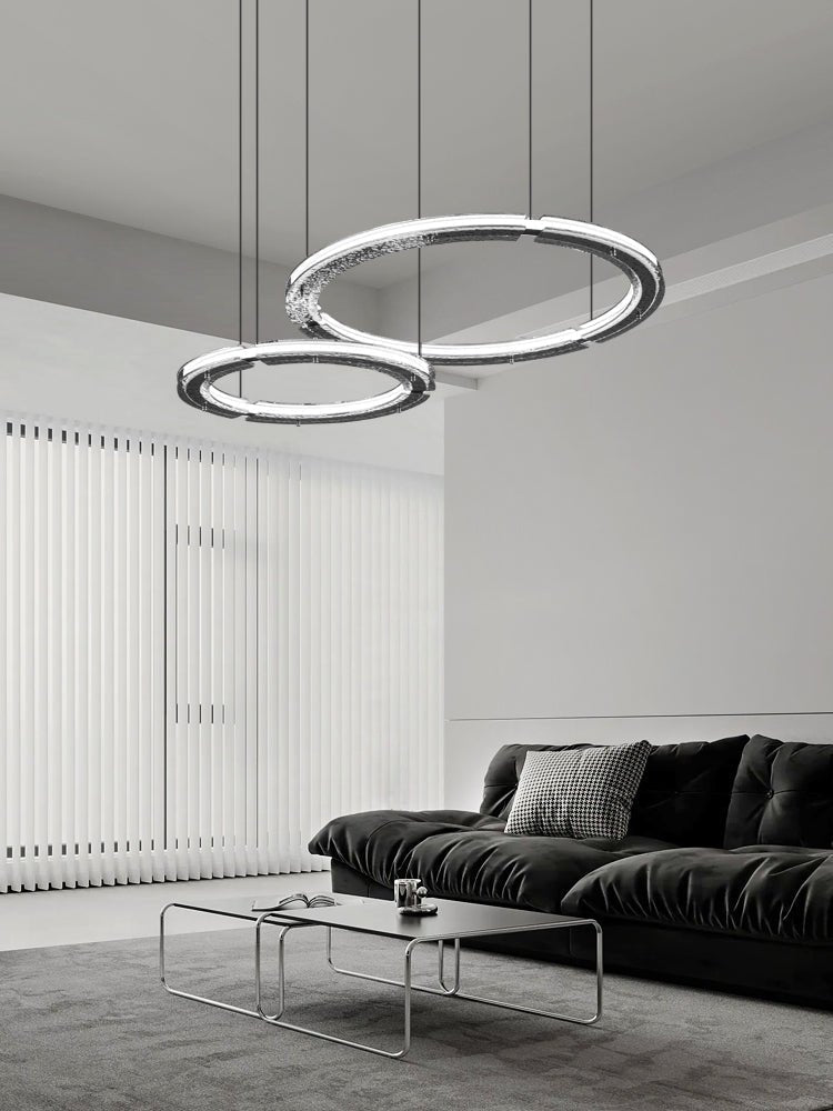 Lunara Dual-Ring Crystal Chandelier - Letslighting