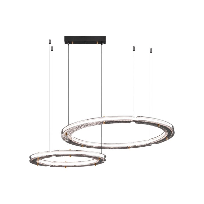 Lunara Dual-Ring Crystal Chandelier - Letslighting