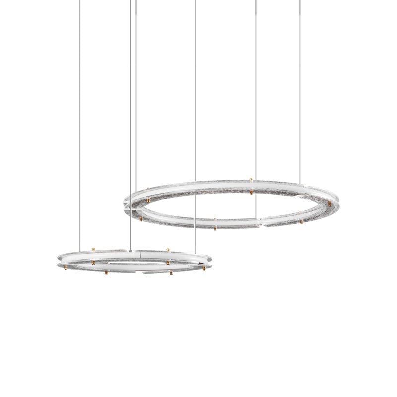 Lunara Dual-Ring Crystal Chandelier - Letslighting