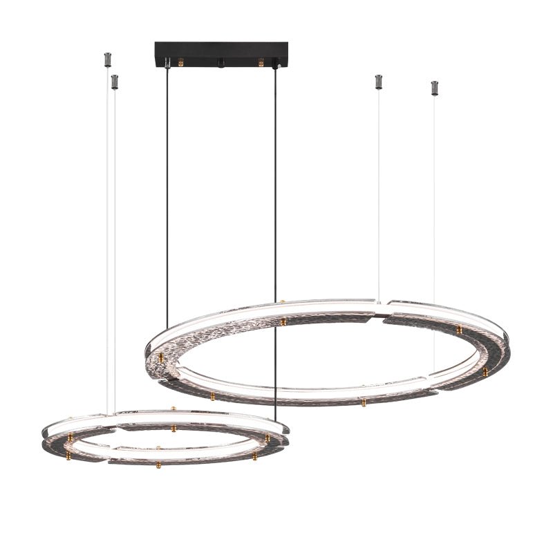 Lunara Dual-Ring Crystal Chandelier - Letslighting