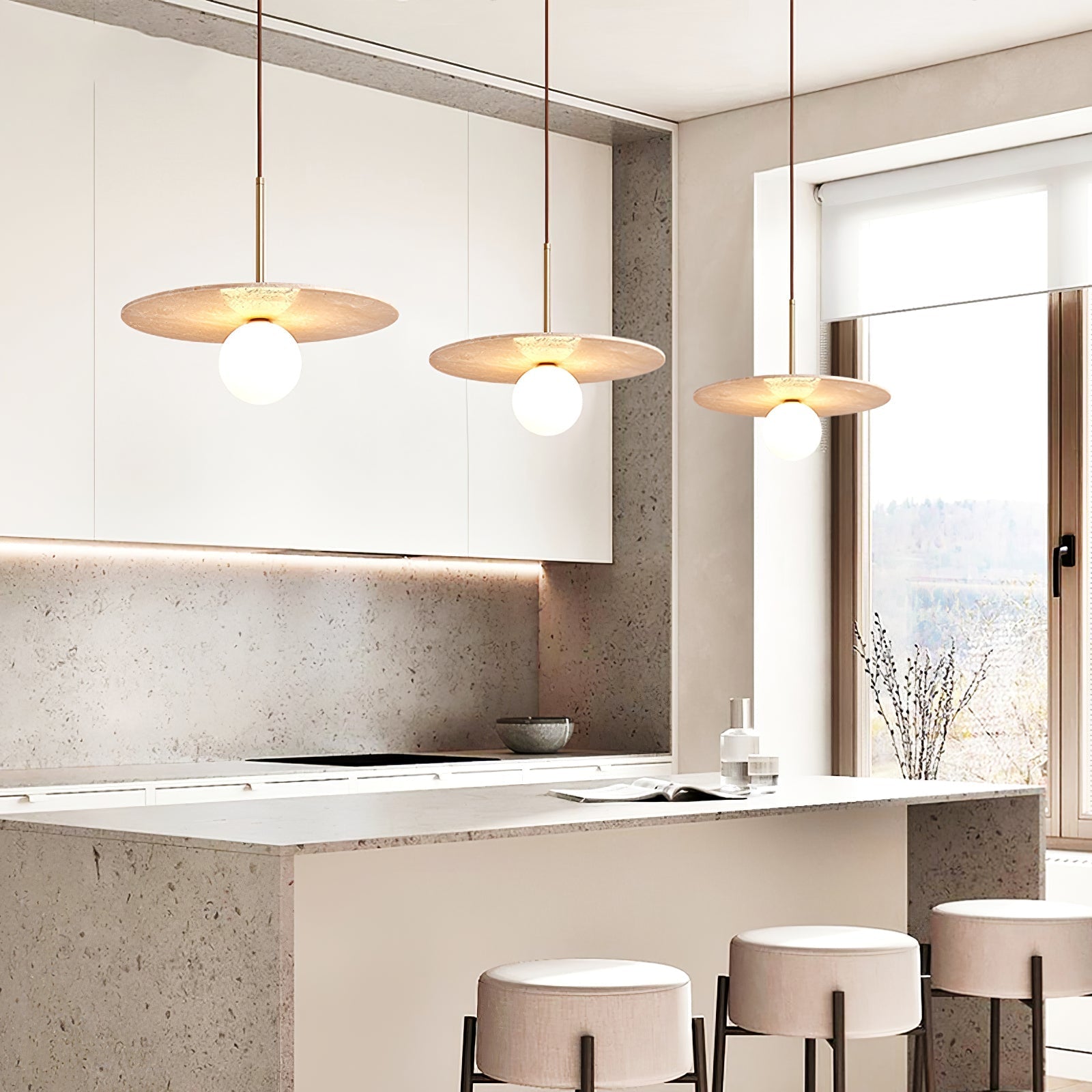 Vera Travertine Pendant Light