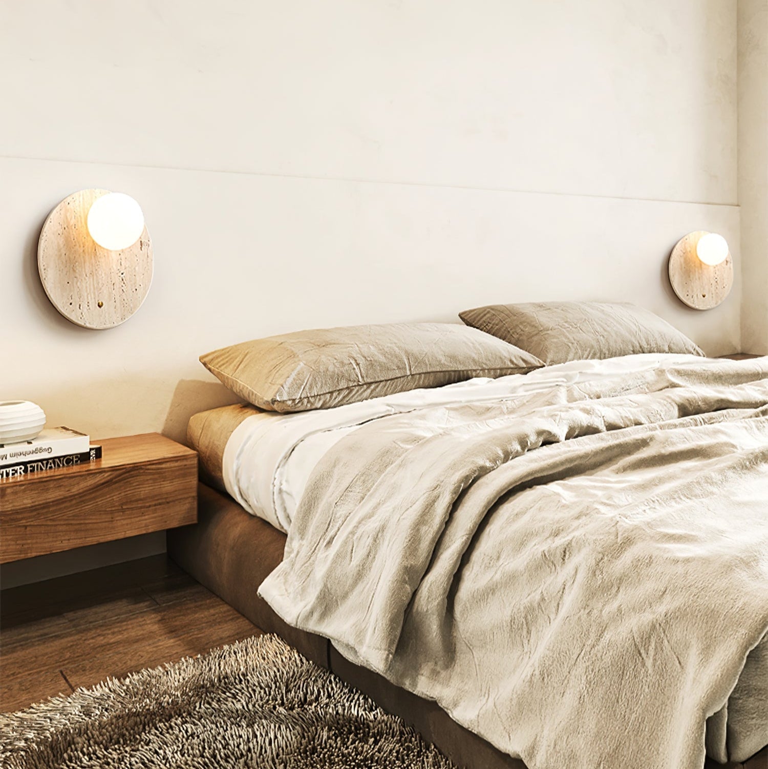 Syloryra Minimalist Travertine Wall Light - Letslighting