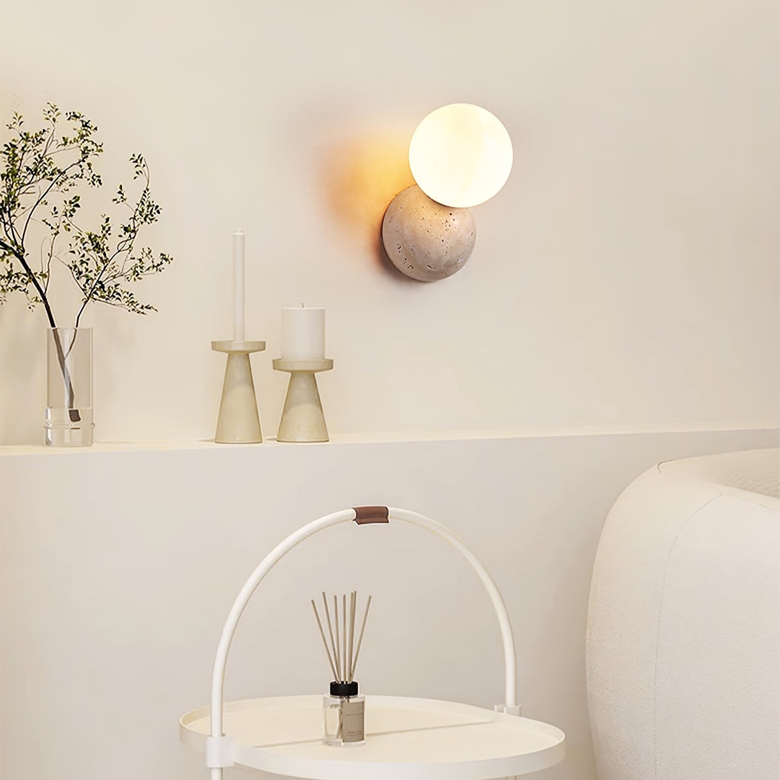 Cethair Travertine Wall Light - Letslighting