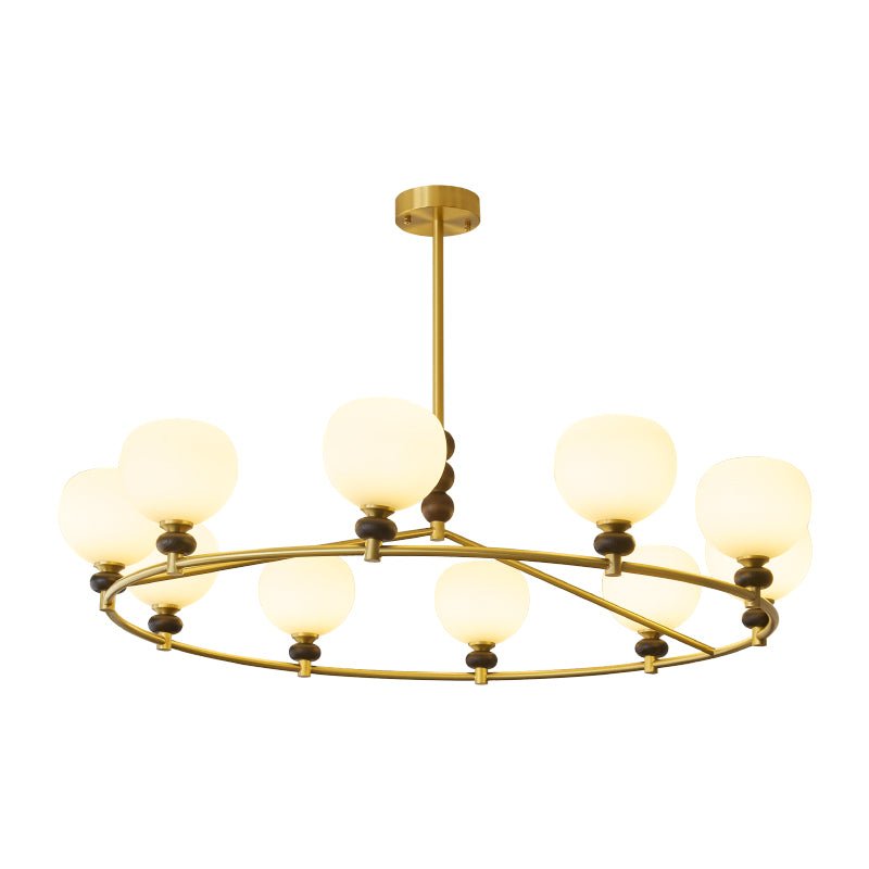 Nydoriel Premium Nordic Art Brass Wood Chandelier - Letslighting