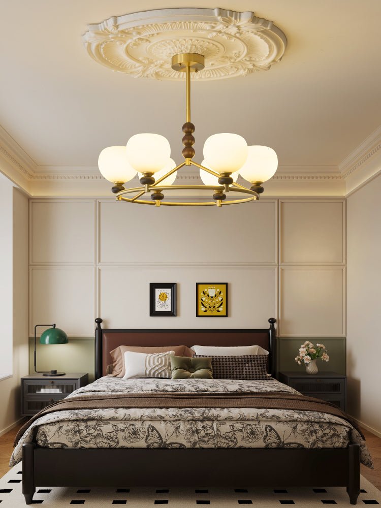 Nydoriel Premium Nordic Art Brass Wood Chandelier - Letslighting