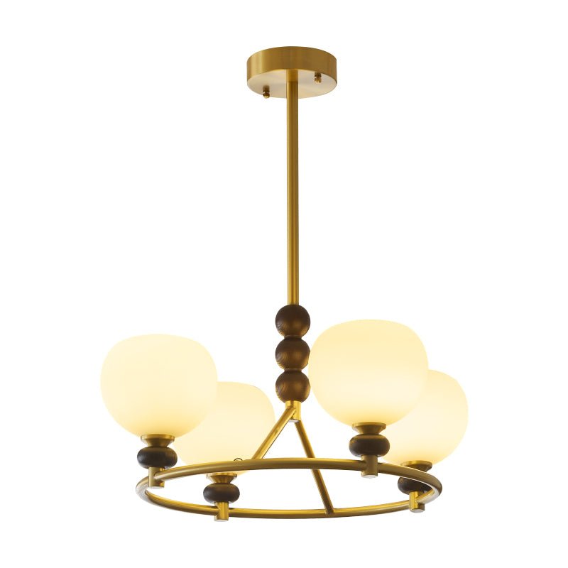 Nydoriel Premium Nordic Art Brass Wood Chandelier - Letslighting