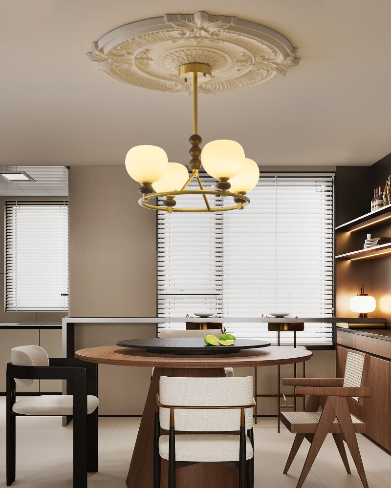 Nydoriel Premium Nordic Art Brass Wood Chandelier - Letslighting