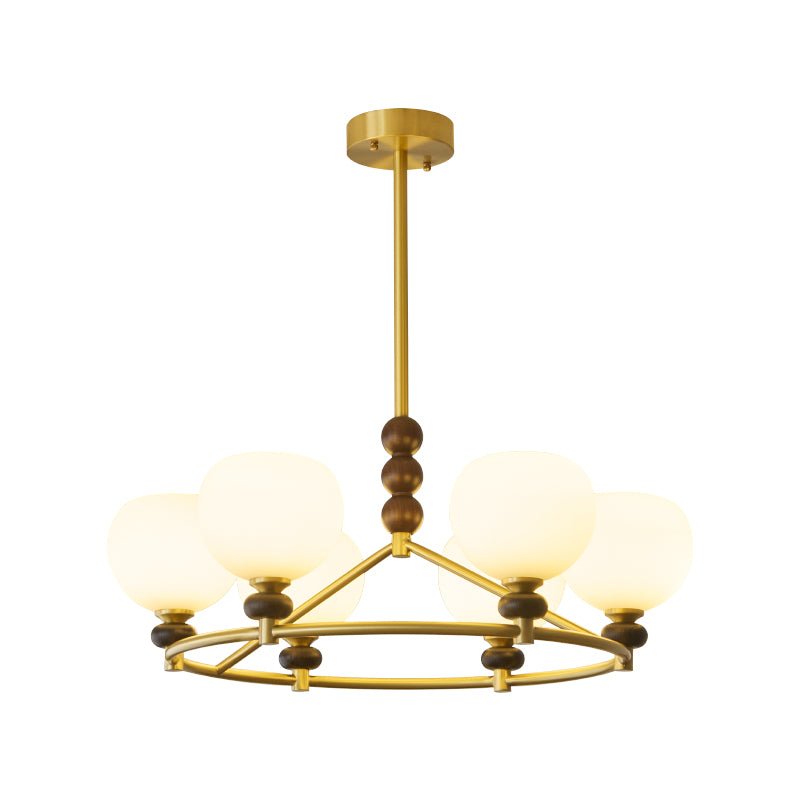Nydoriel Premium Nordic Art Brass Wood Chandelier - Letslighting