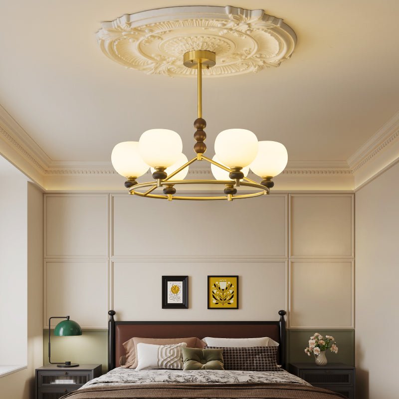 Nydoriel Premium Nordic Art Brass Wood Chandelier - Letslighting