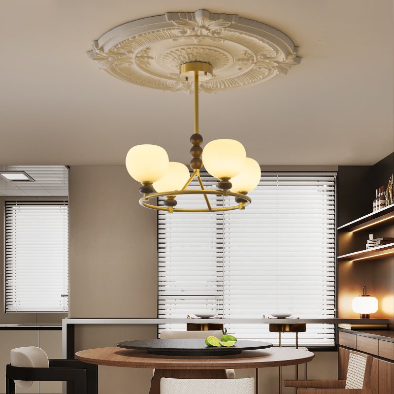 Nydoriel Premium Nordic Art Brass Wood Chandelier - Letslighting