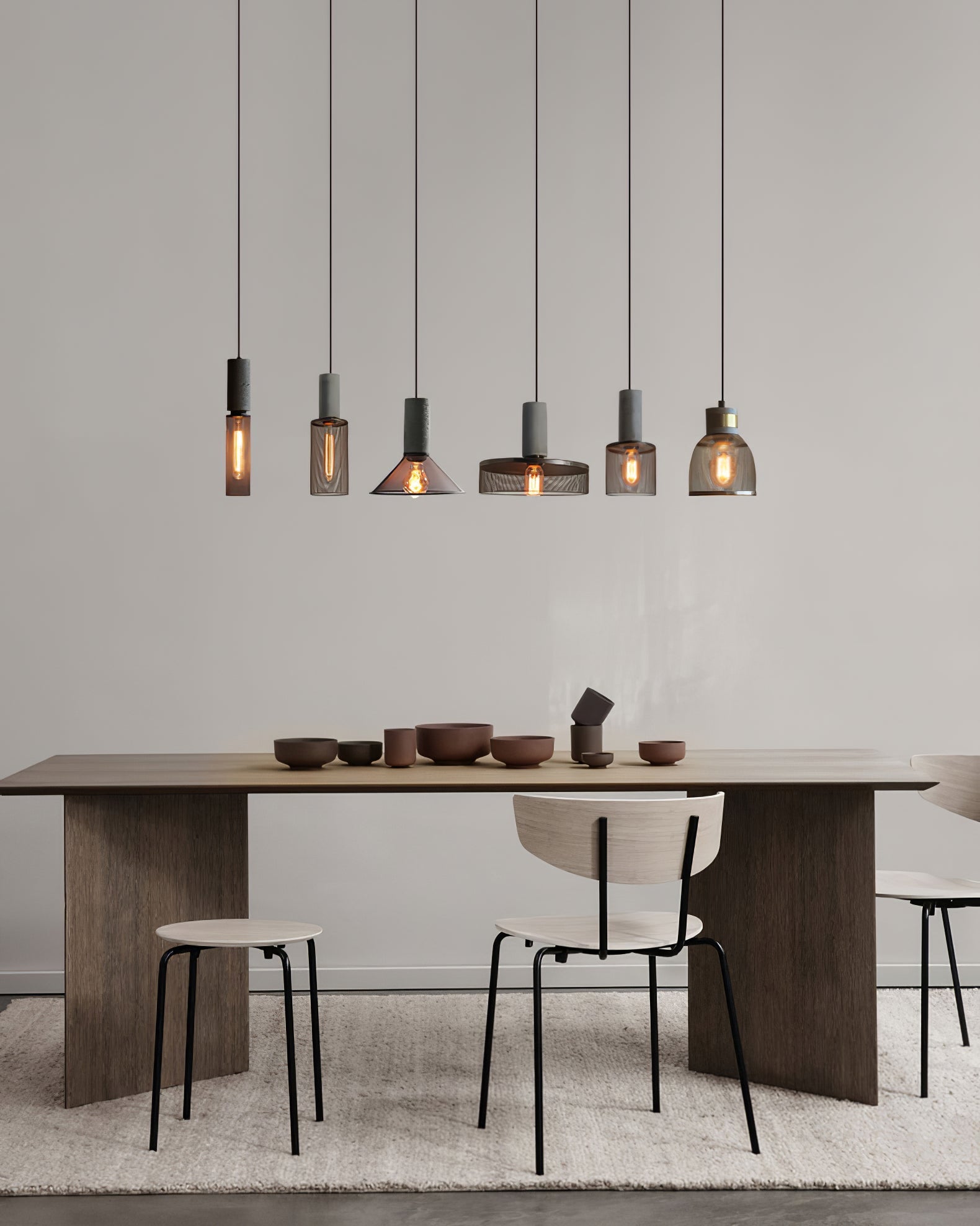 Hexa Cement Mesh Pendant Light - Letslighting