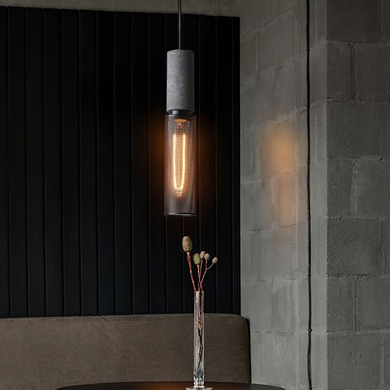 Hexa Cement Mesh Pendant Light - Letslighting