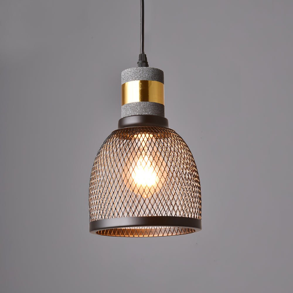 Hexa Cement Mesh Pendant Light - Letslighting
