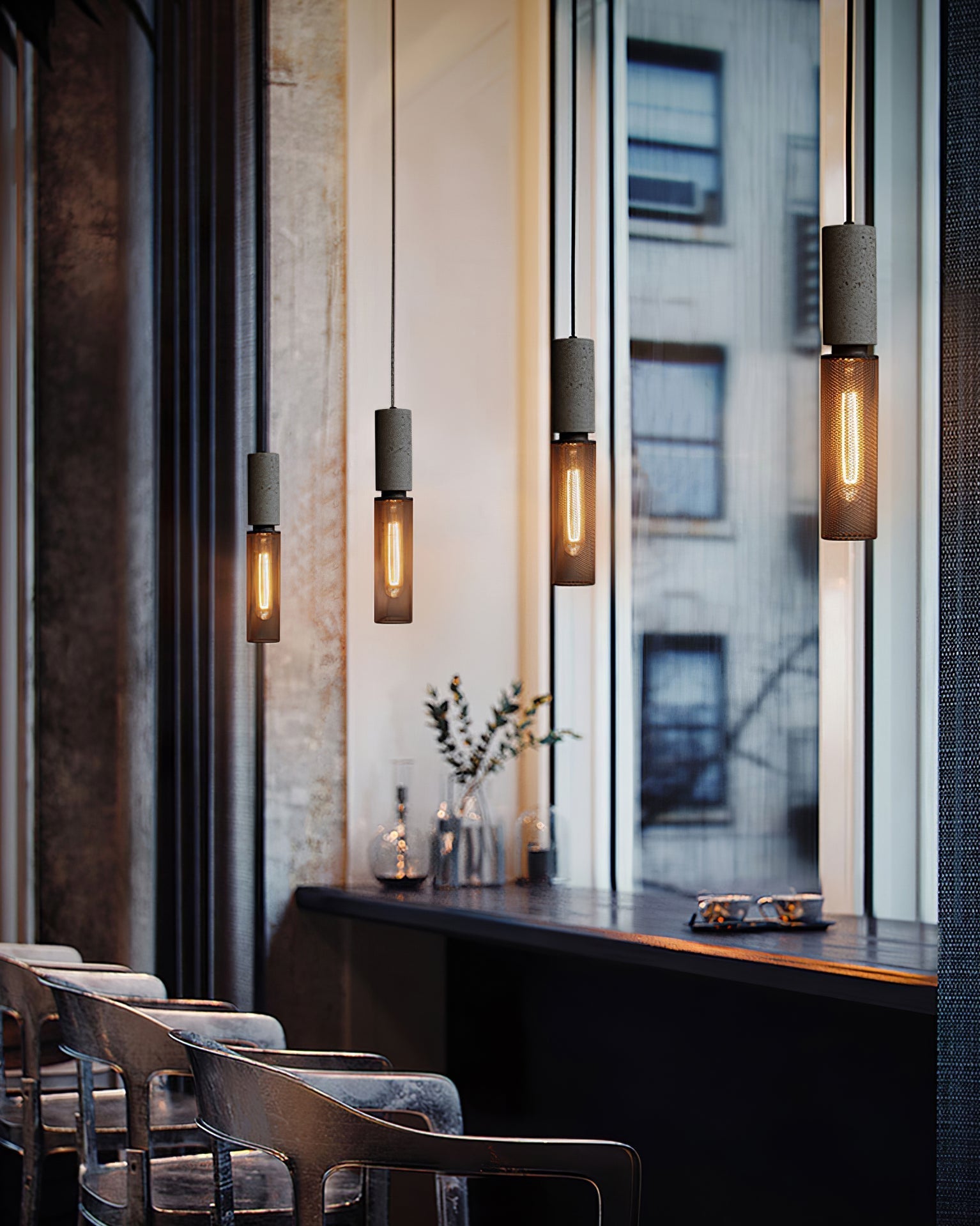 Hexa Cement Mesh Pendant Light - Letslighting