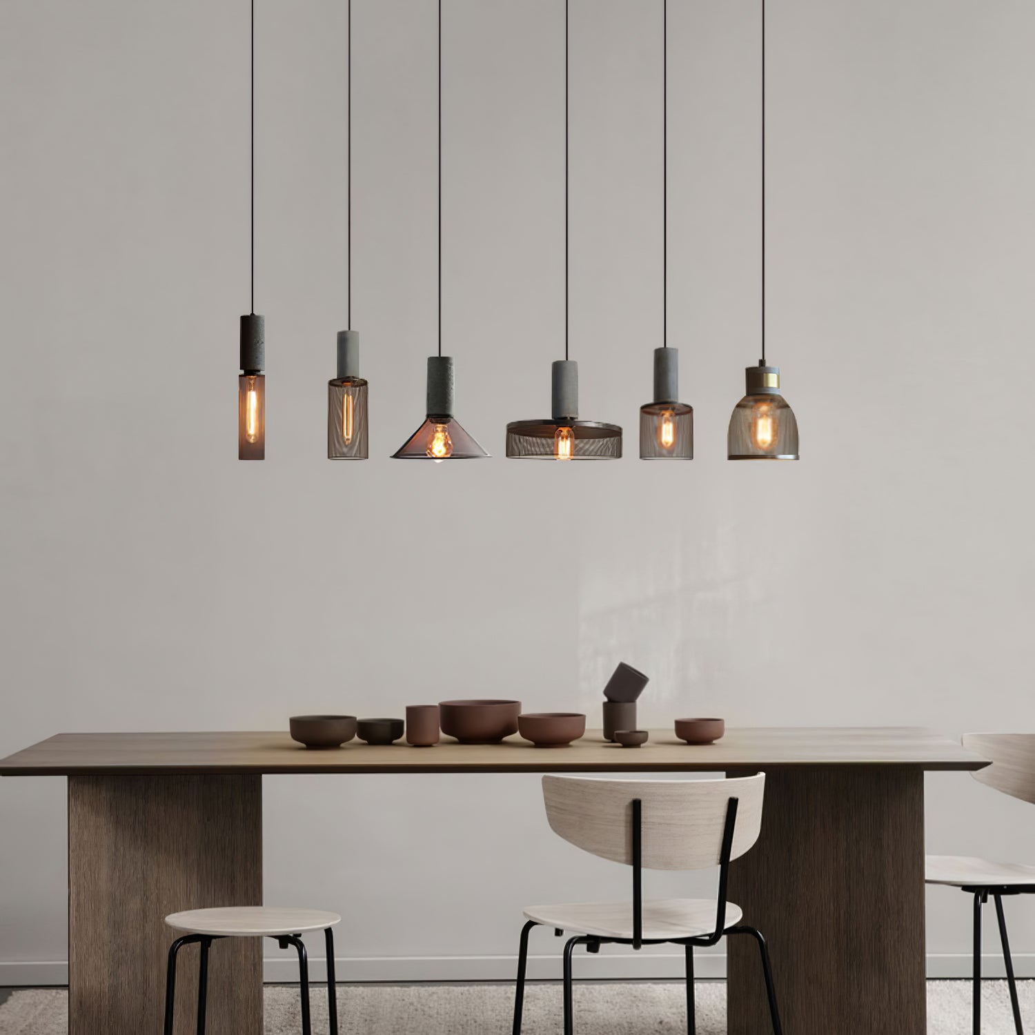 Hexa Cement Mesh Pendant Light - Letslighting