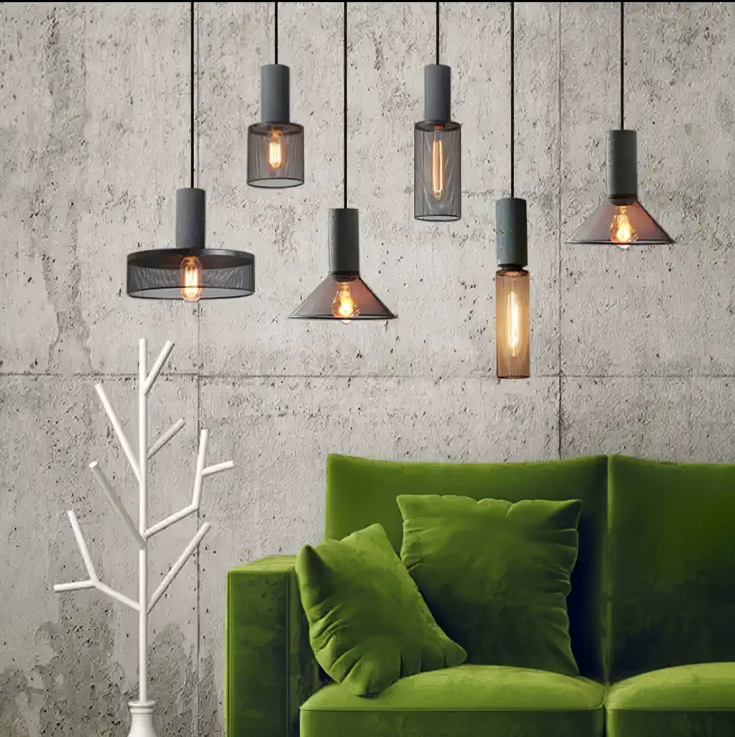 Hexa Cement Mesh Pendant Light - Letslighting