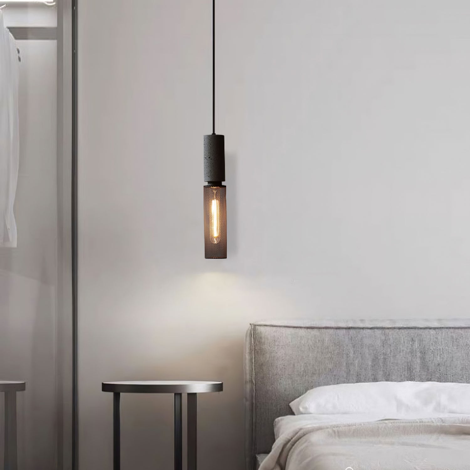 Hexa Cement Mesh Pendant Light - Letslighting