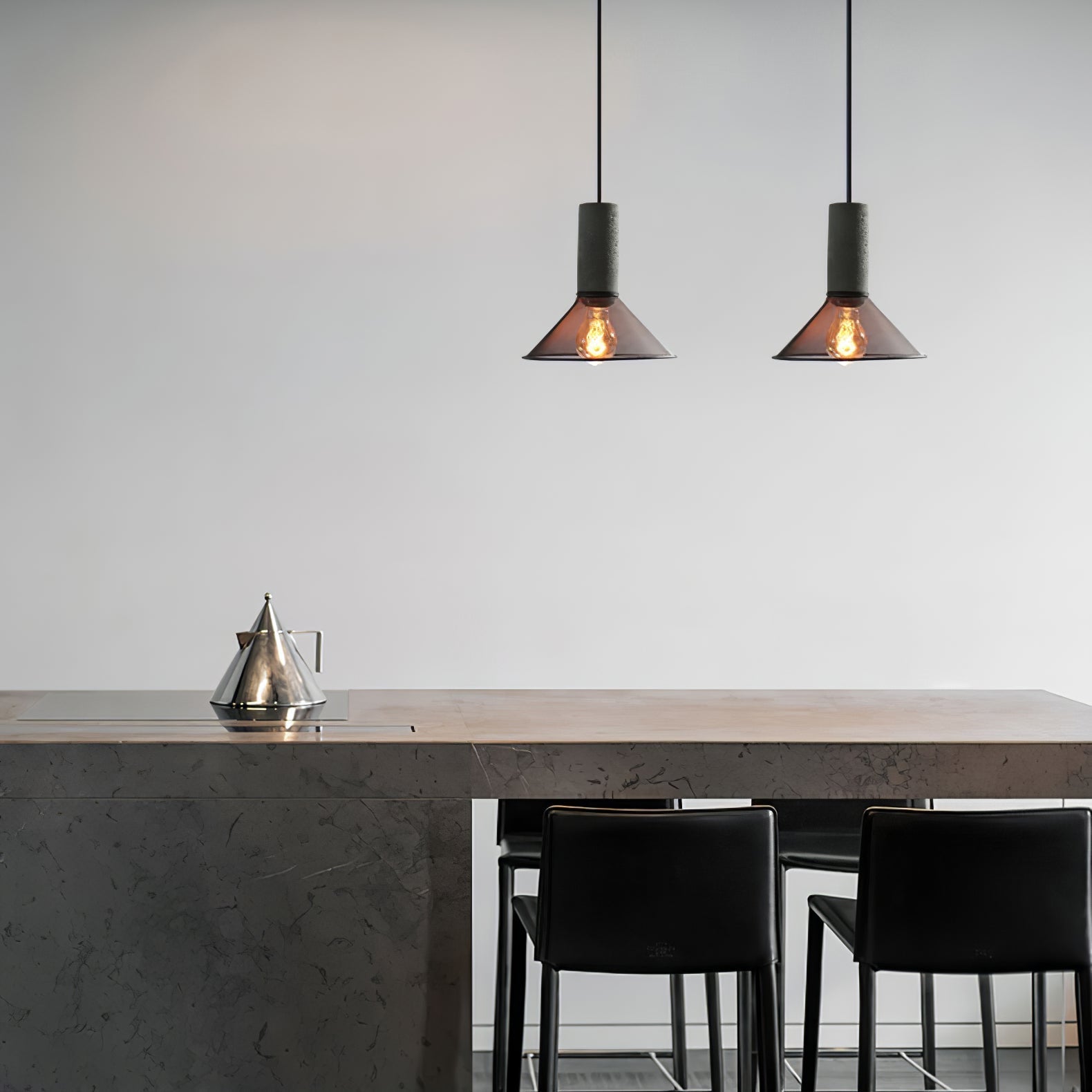 Hexa Cement Mesh Pendant Light - Letslighting