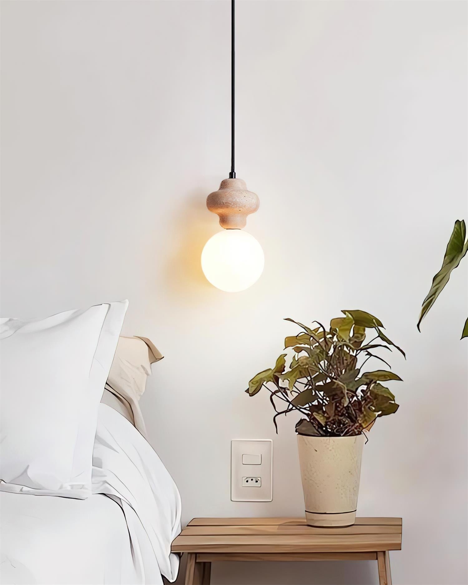 Lunara Travertine Geometric Pendant Light