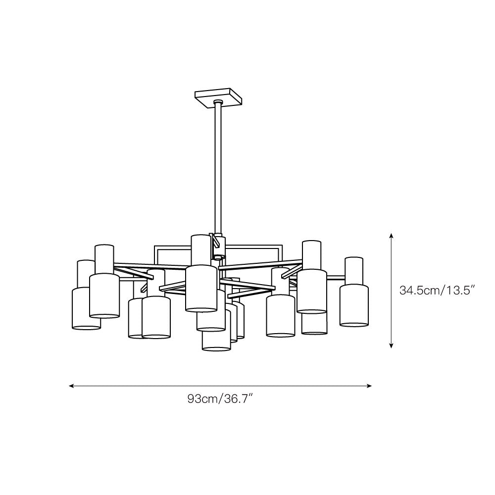 Drift Premium Centerport Chrome Alabaster Chandelier - Letslighting