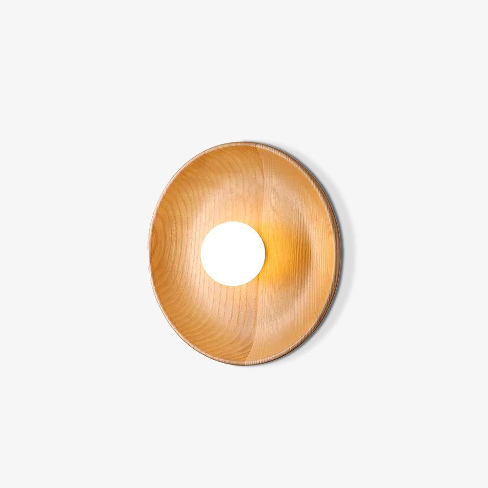 Cumirisra Modern Minimalist Glass Wood Wall Lamp - Letslighting