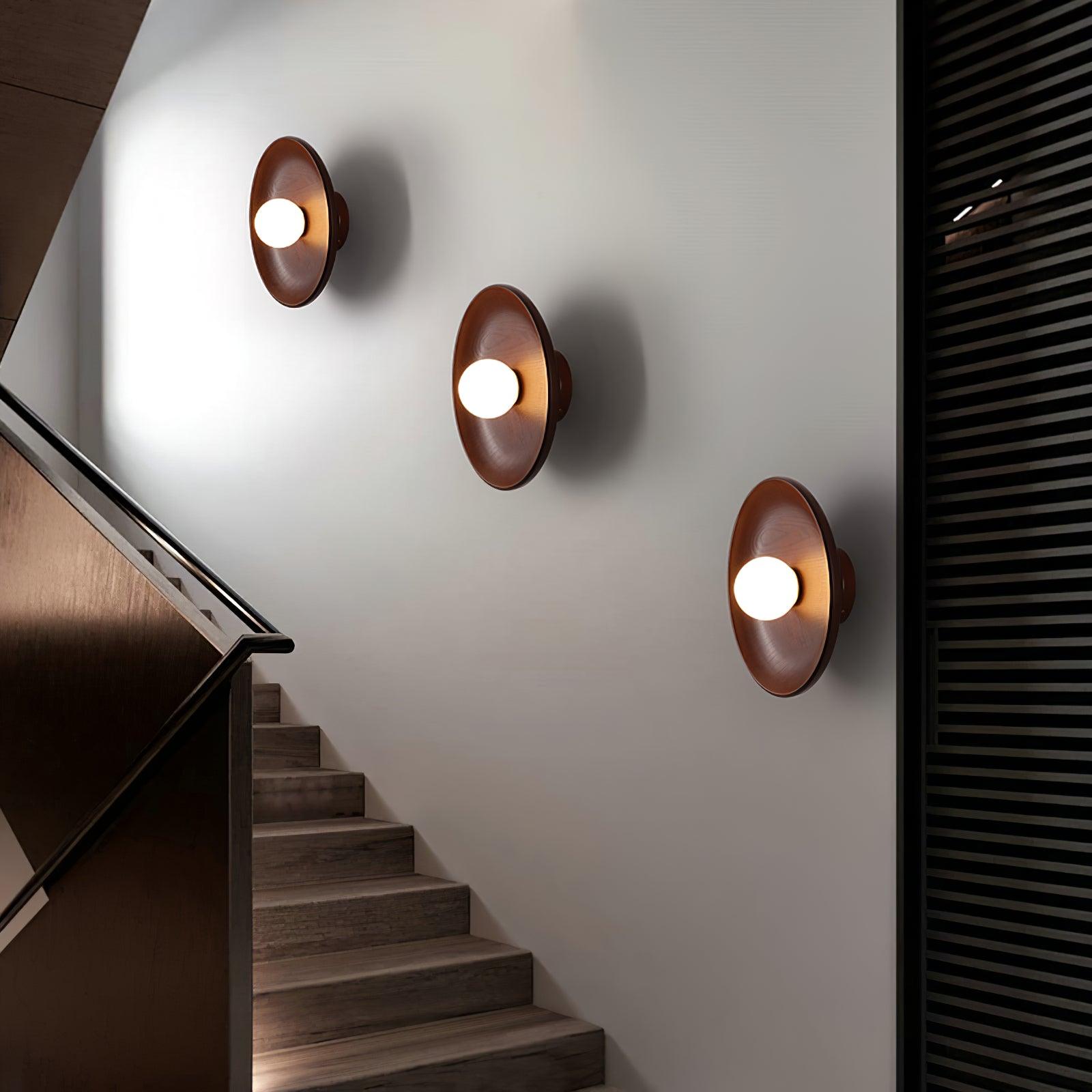 Cumirisra Modern Minimalist Glass Wood Wall Lamp - Letslighting