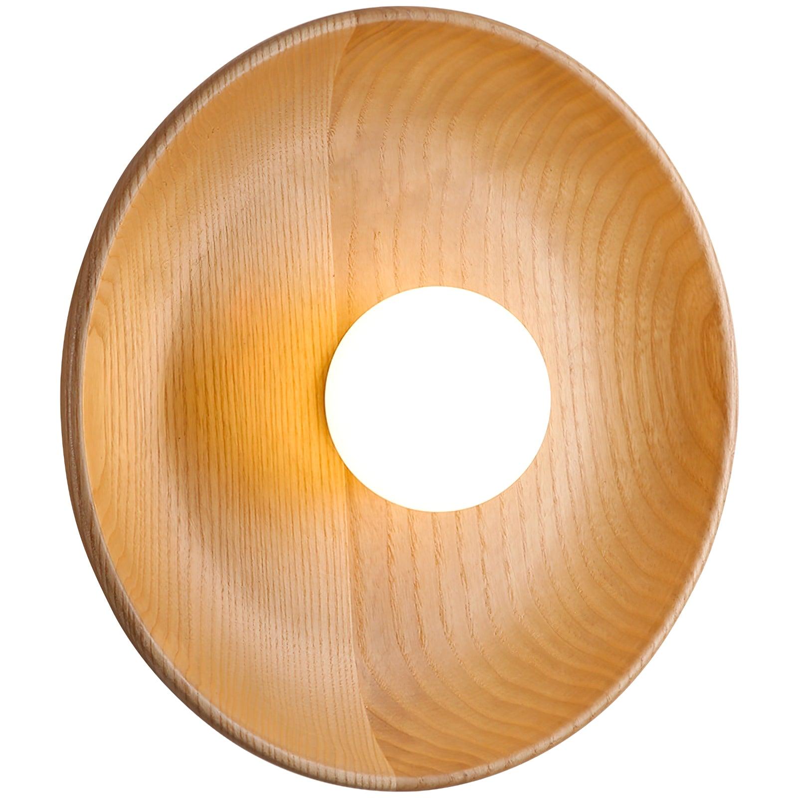 Cumirisra Modern Minimalist Glass Wood Wall Lamp - Letslighting
