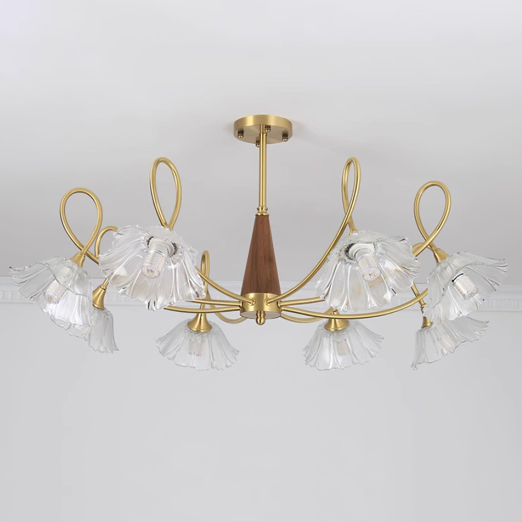 Aurora Glass Petal Chandelier - Letslighting