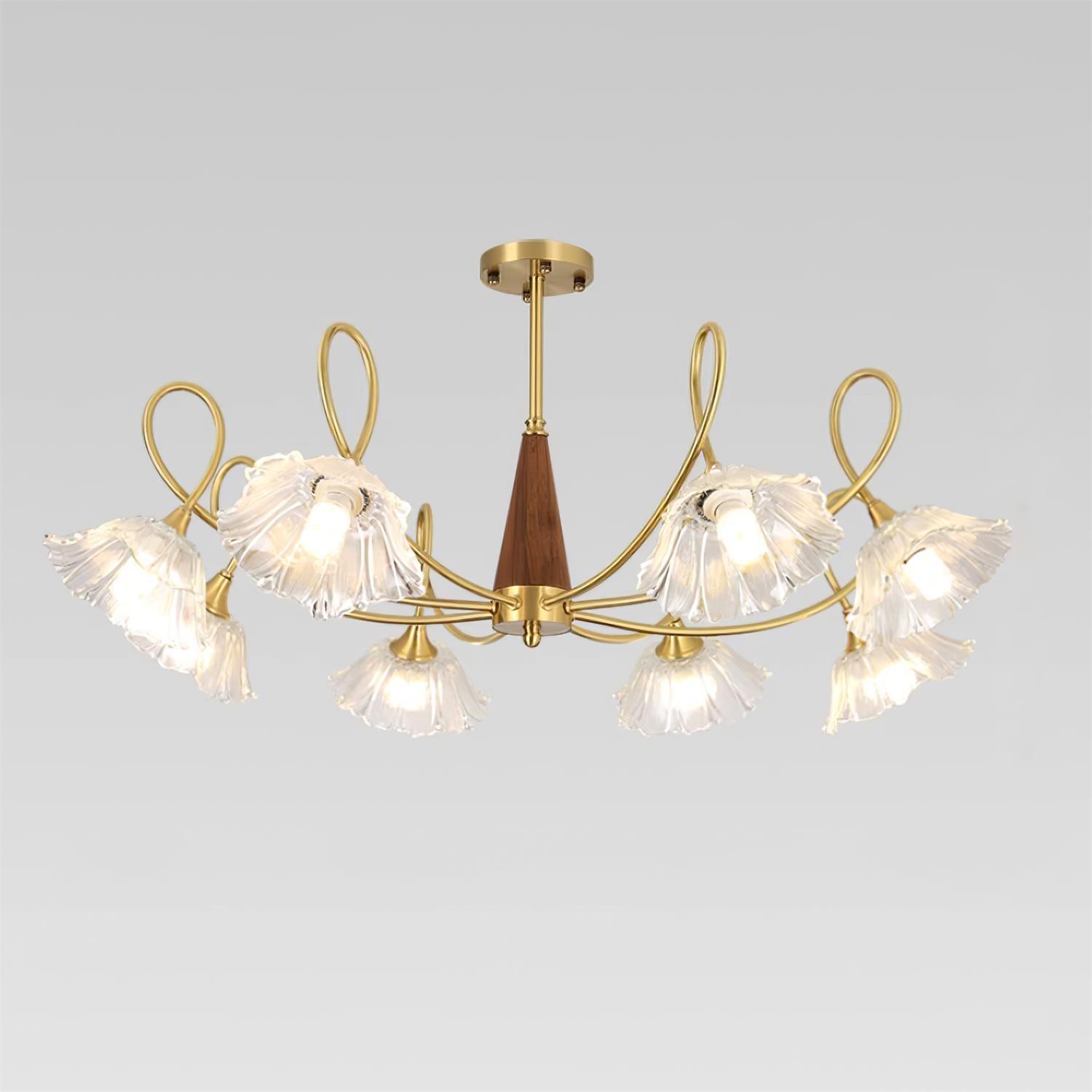 Aurora Glass Petal Chandelier - Letslighting
