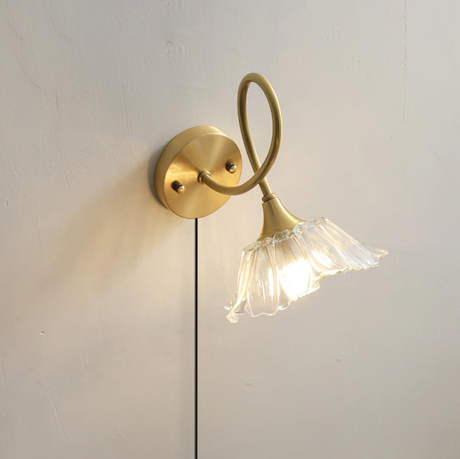 Aurora Glass Petal Plug In /Hardwire Wall Lmap - Letslighting