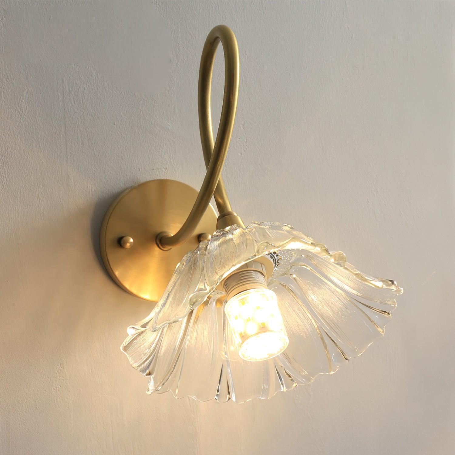 Aurora Glass Petal Plug In /Hardwire Wall Lmap - Letslighting