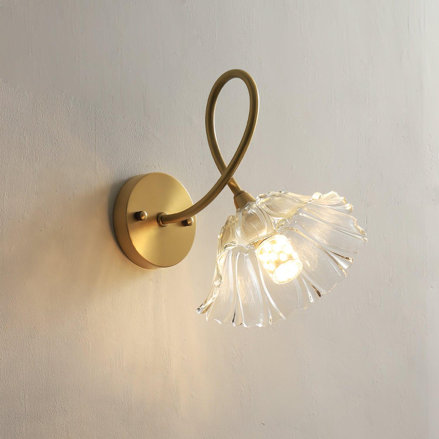 Aurora Glass Petal Plug In /Hardwire Wall Lmap - Letslighting