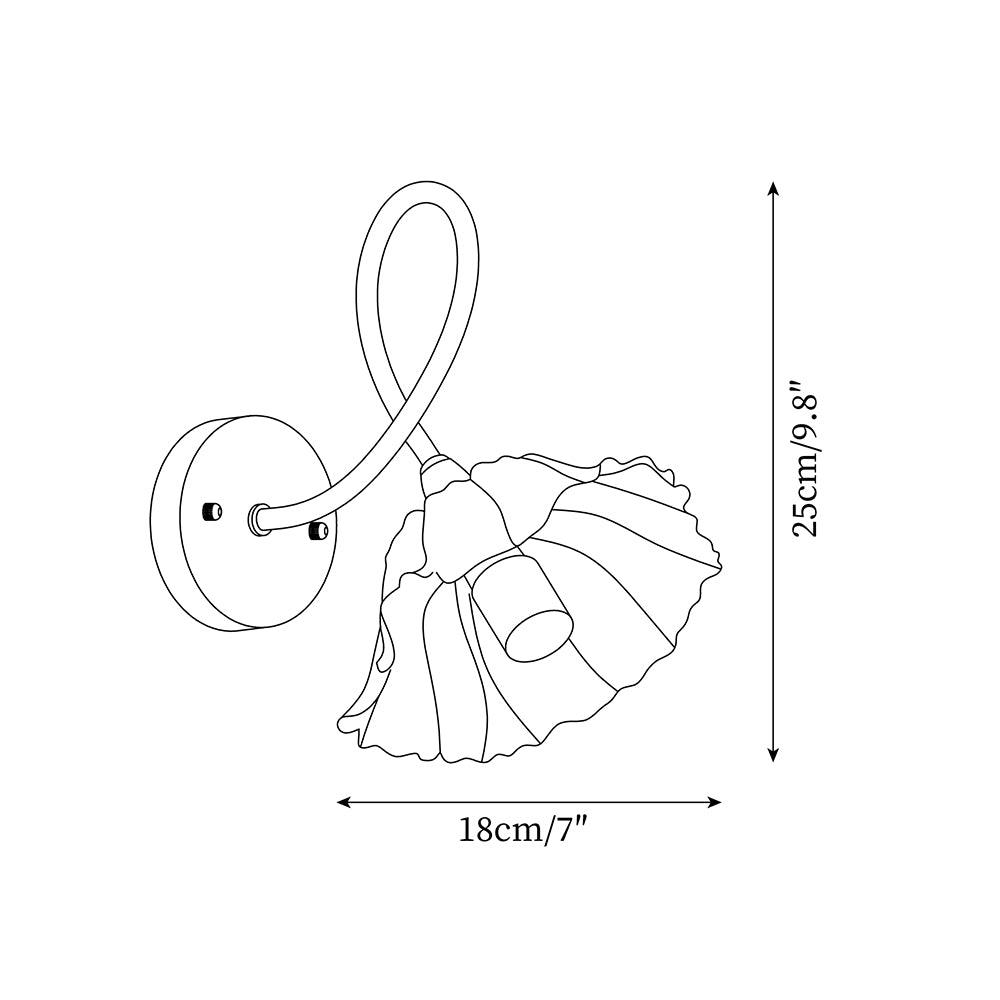 Aurora Glass Petal Plug In /Hardwire Wall Lmap - Letslighting