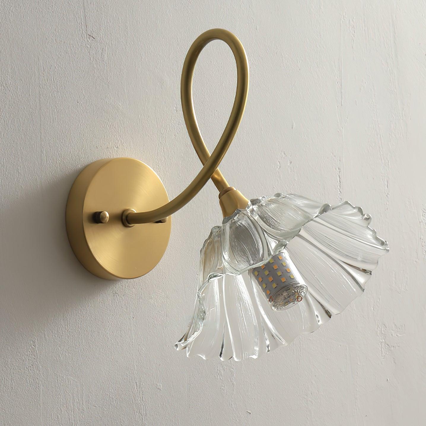 Aurora Glass Petal Plug In /Hardwire Wall Lmap - Letslighting