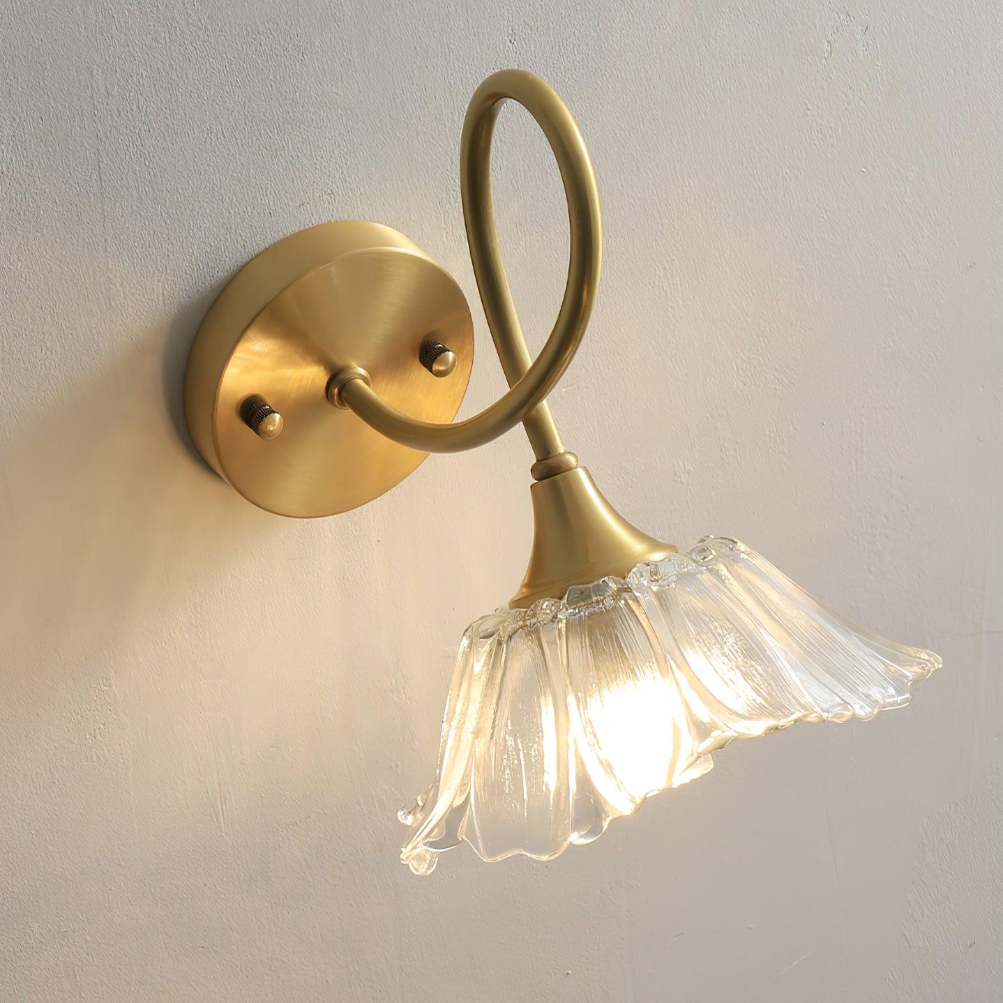 Aurora Glass Petal Plug In /Hardwire Wall Lmap - Letslighting