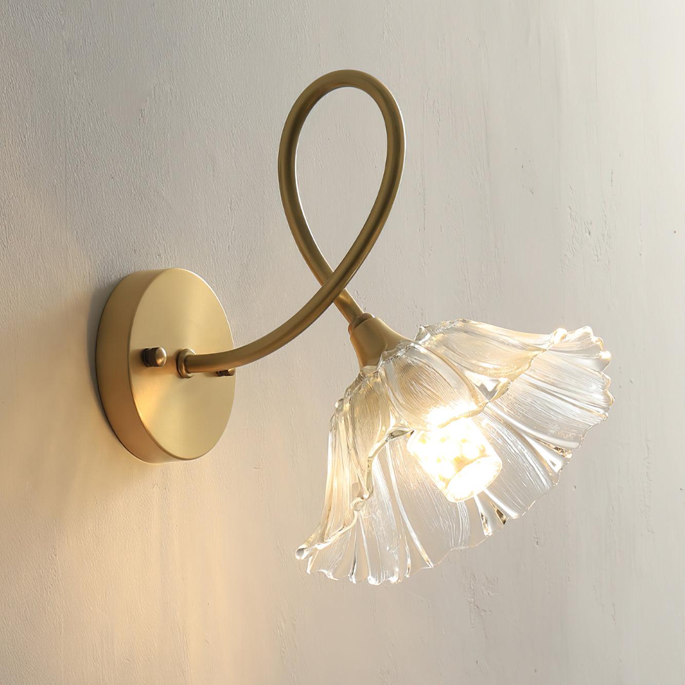 Aurora Glass Petal Plug In /Hardwire Wall Lmap - Letslighting
