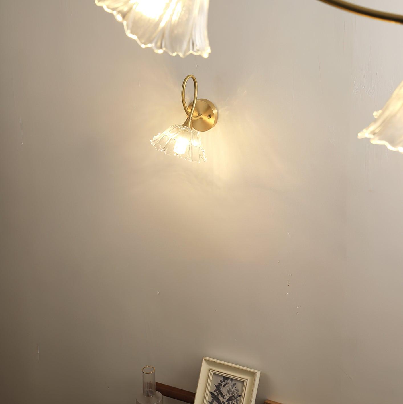 Aurora Glass Petal Plug In /Hardwire Wall Lmap - Letslighting