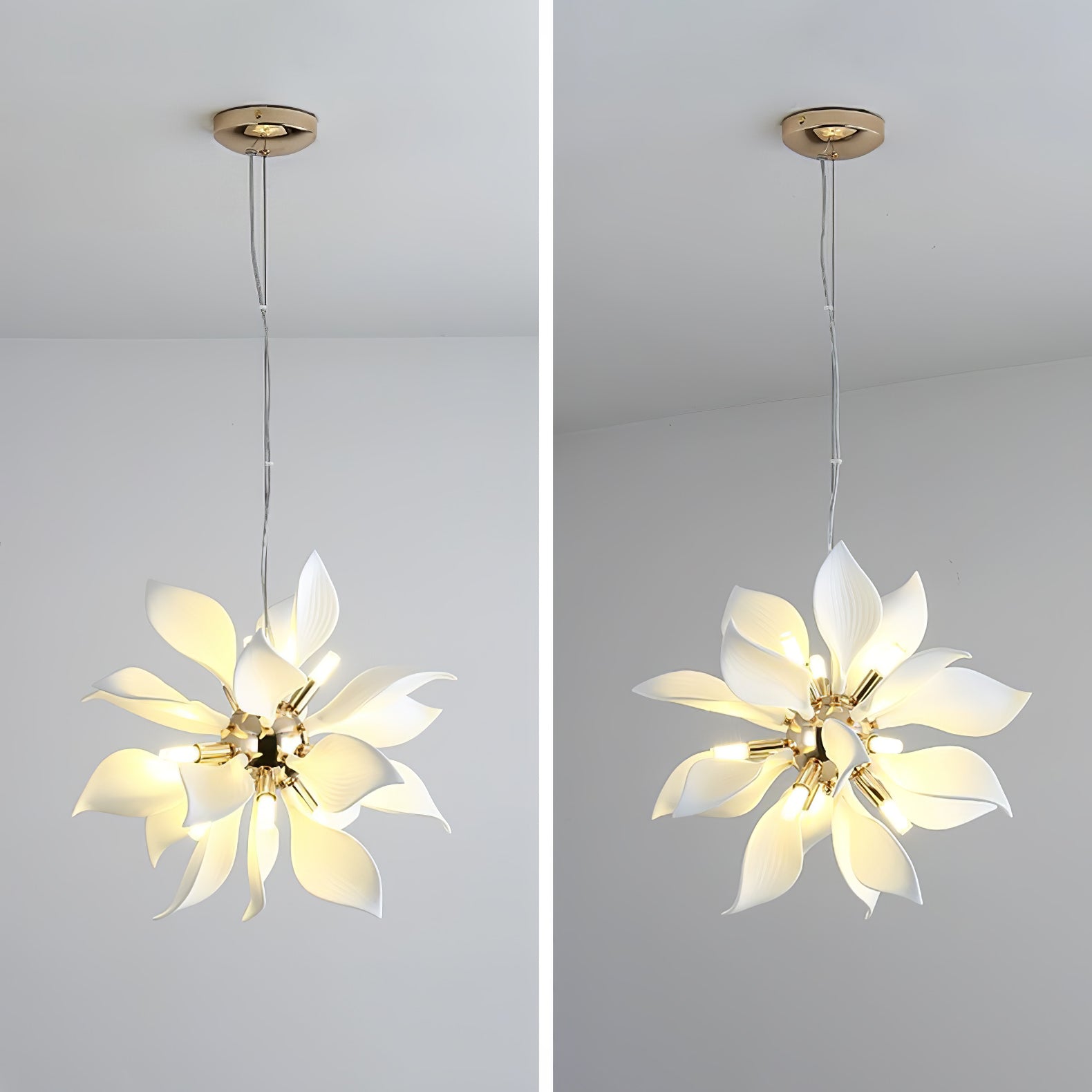 Lustra Pendant Lamp Ceramic Petals Blooming - Letslighting