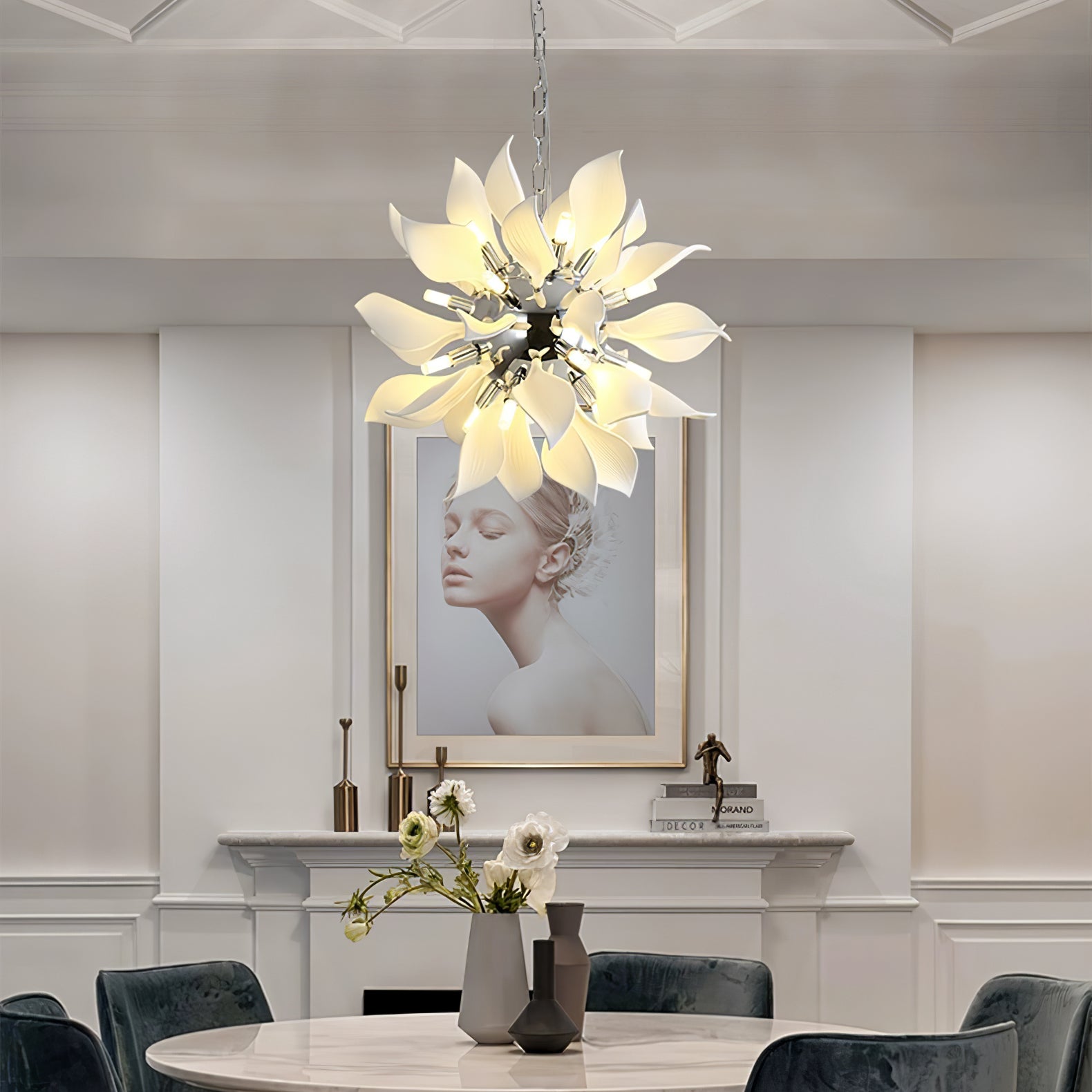 Lustra Pendant Lamp Ceramic Petals Blooming - Letslighting