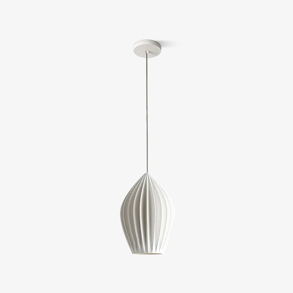 Solara Pendant Lamp Ceramic Ribbed Bone China Elegant - Letslighting