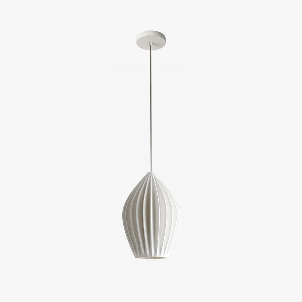 Solara Pendant Lamp Ceramic Ribbed Bone China Elegant - Letslighting