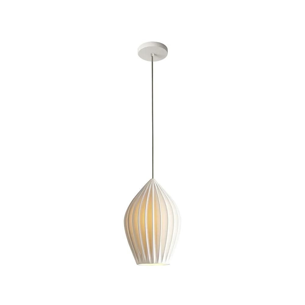Solara Pendant Lamp Ceramic Ribbed Bone China Elegant - Letslighting
